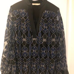 Navy and black tunic